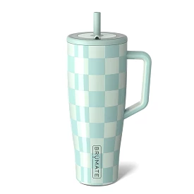 40oz Era Handled Tumbler in Seafoam Checker