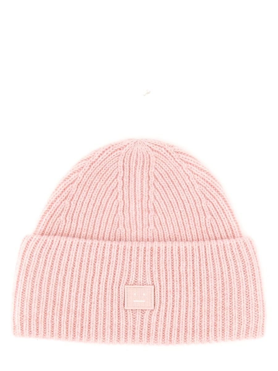 ACNE STUDIOS    BEANIE HAT WITH WOOL PATCH FACE