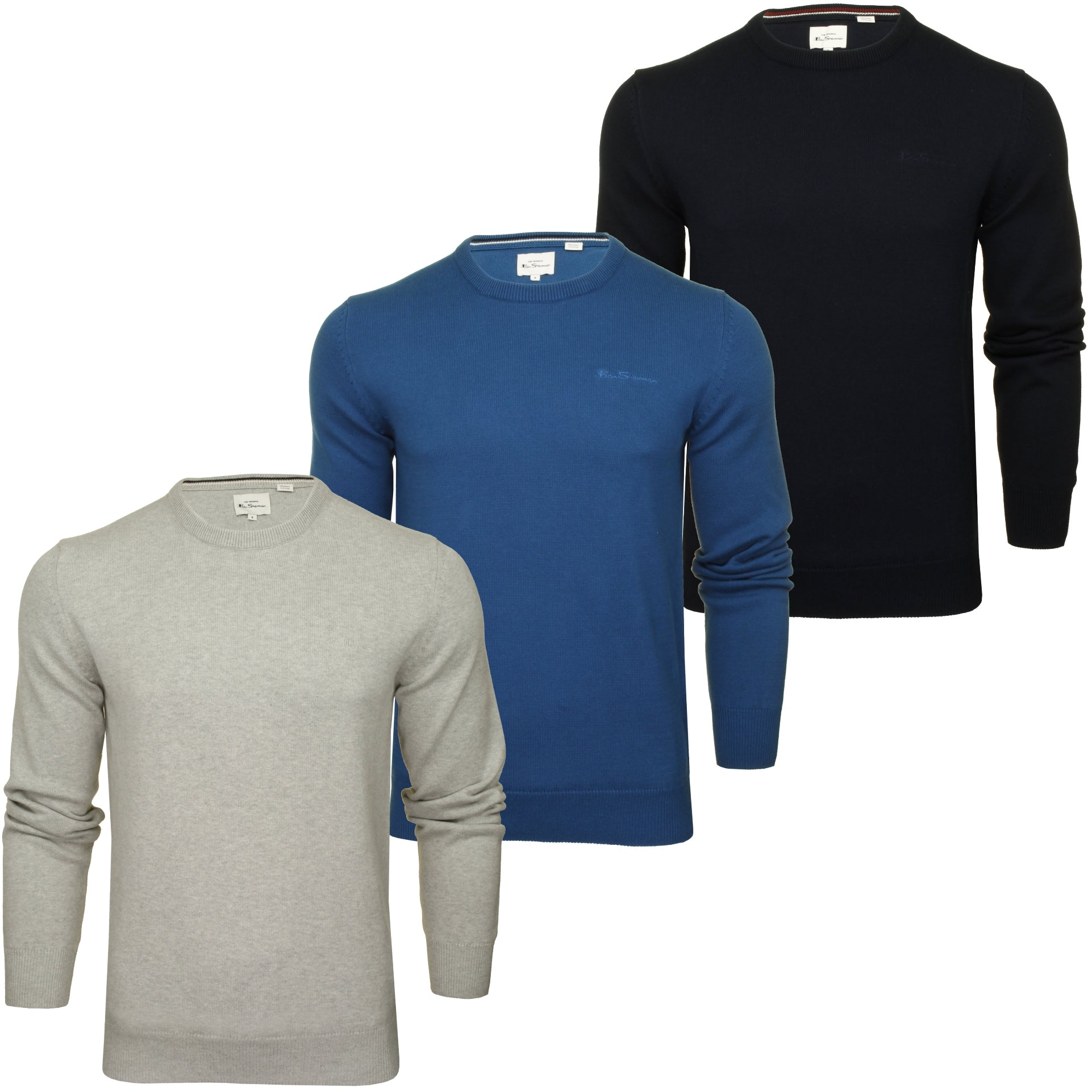 Ben Sherman Mens Signature Knitted Crew Neck Jumper