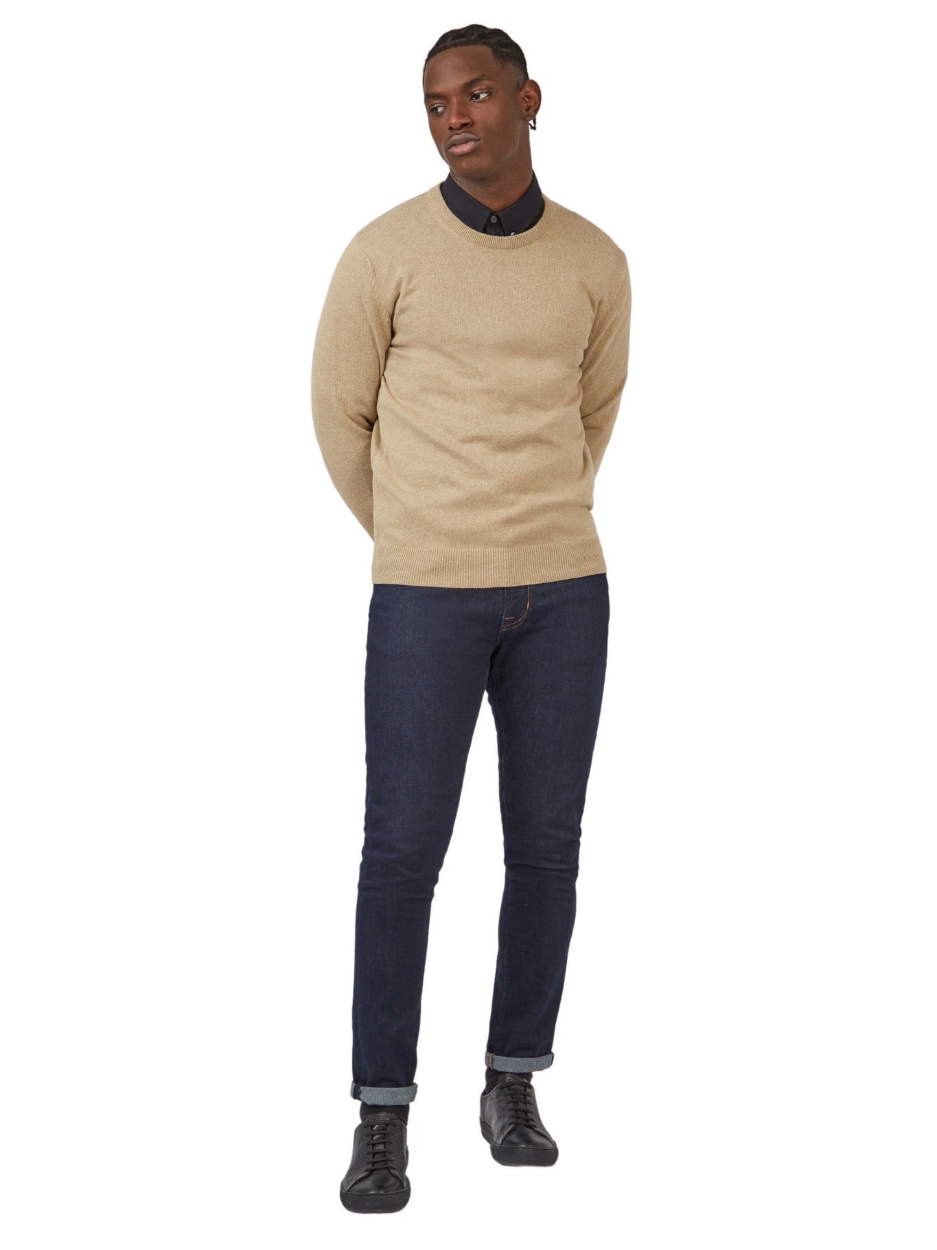 Ben Sherman Mens Signature Knitted Crew Neck Jumper