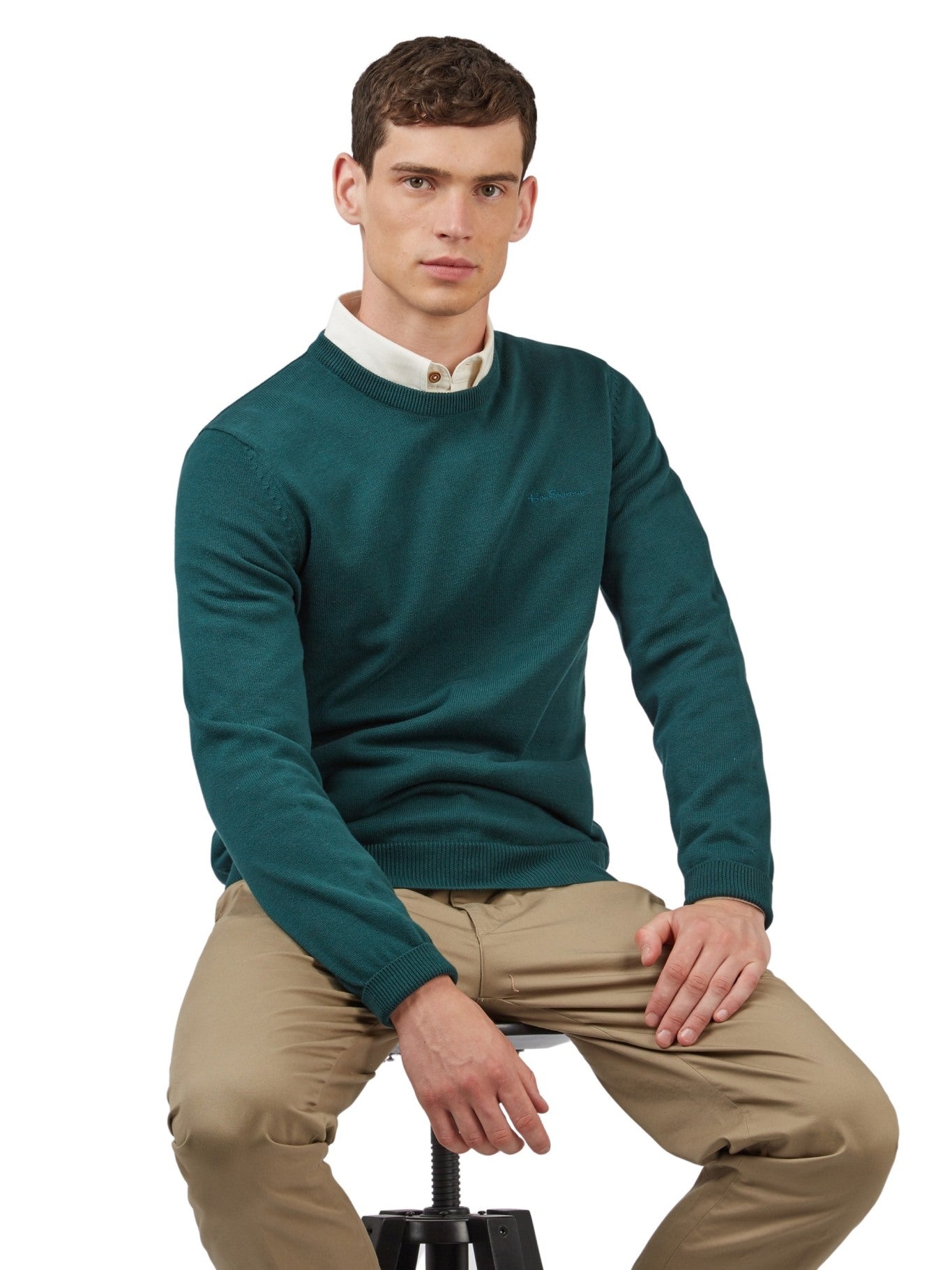 Ben Sherman Mens Signature Knitted Crew Neck Jumper