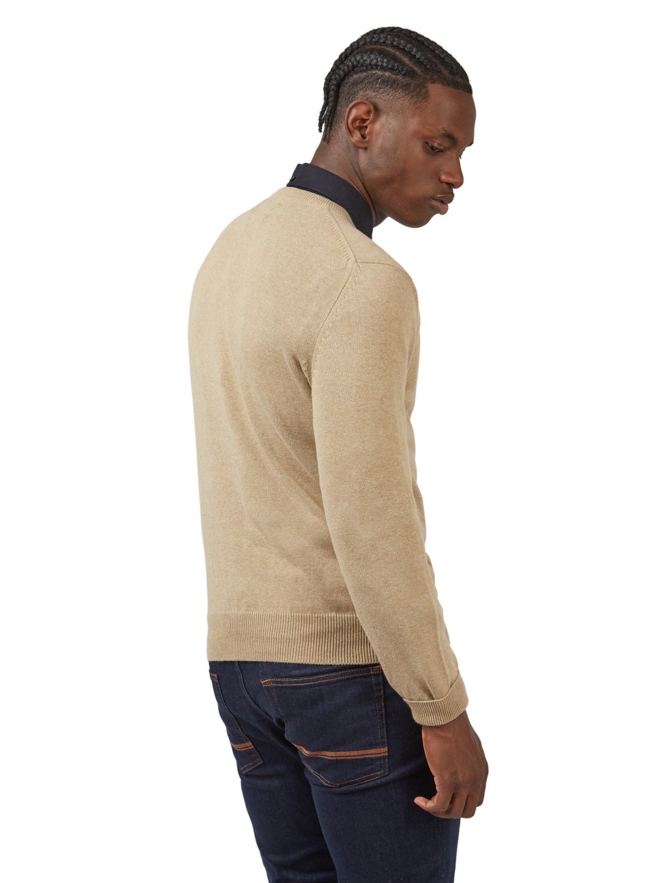 Ben Sherman Mens Signature Knitted Crew Neck Jumper