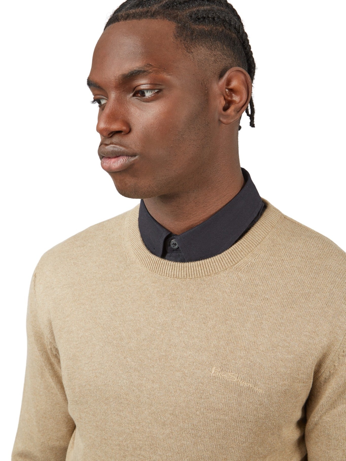 Ben Sherman Mens Signature Knitted Crew Neck Jumper