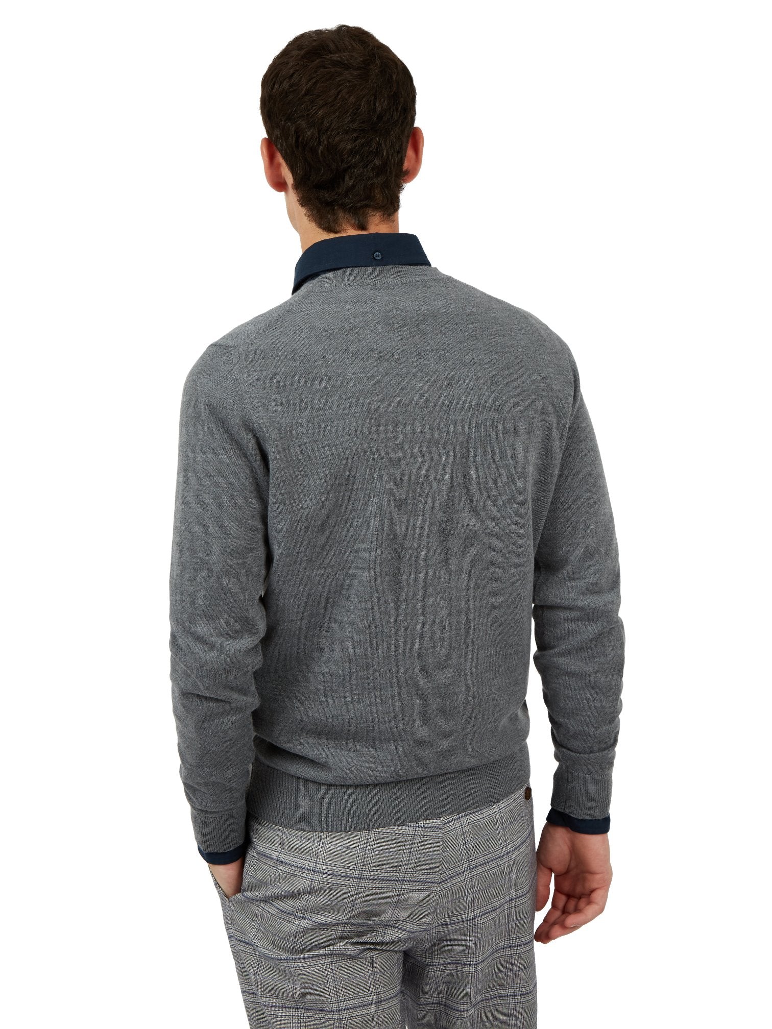 Ben Sherman Mens Signature Merino Crew Neck Jumper