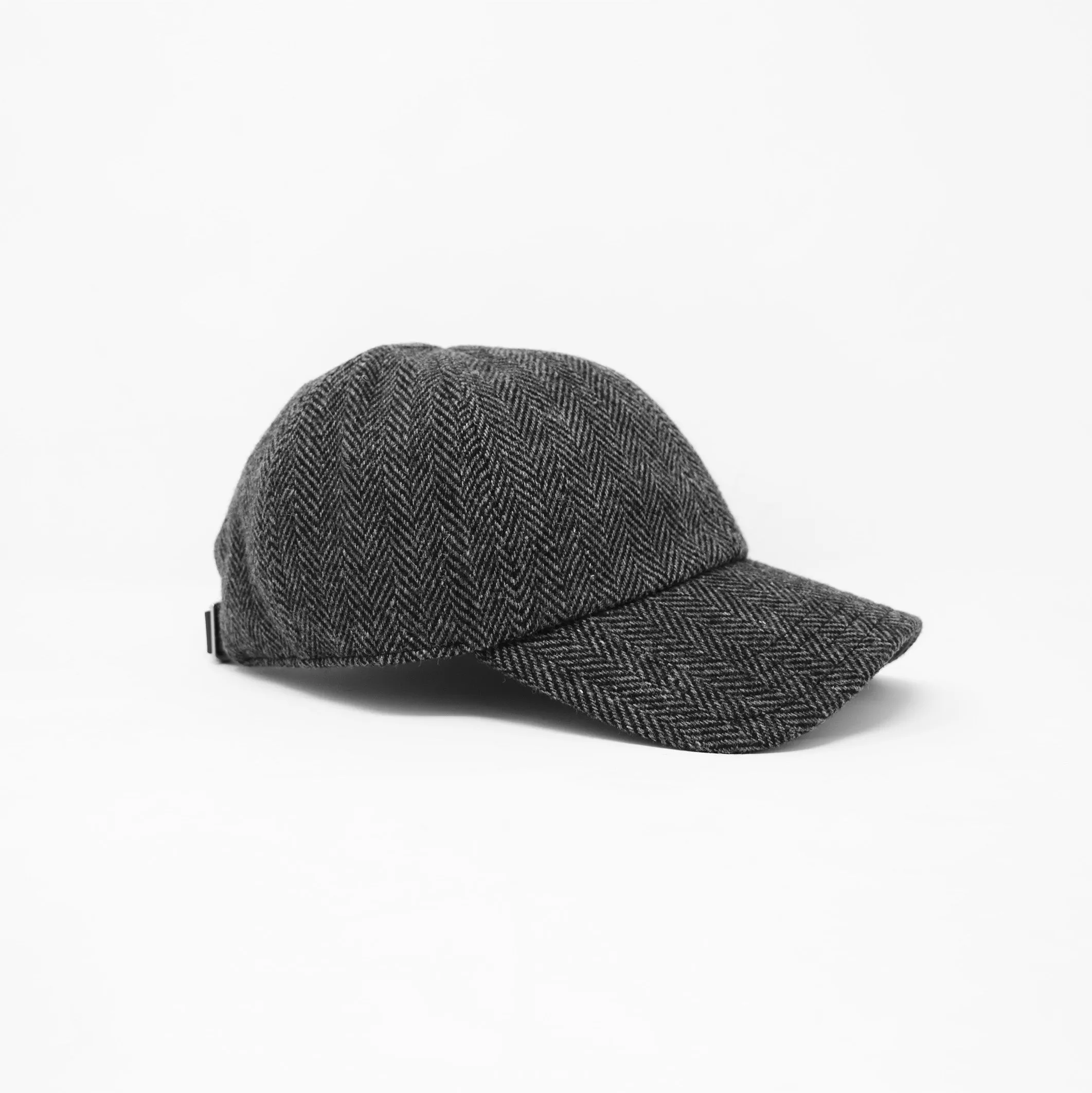 Black & Grey Herringbone 6-Panel