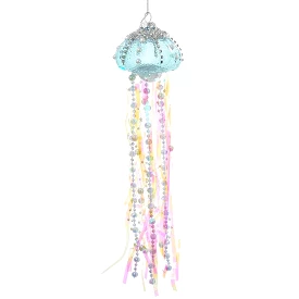 Blue Glass Jellyfish Ornament