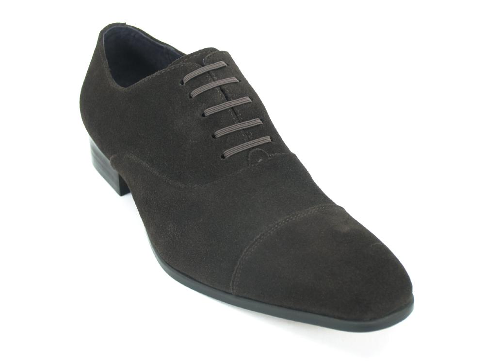 Cap Toe Leather Suede Slip on