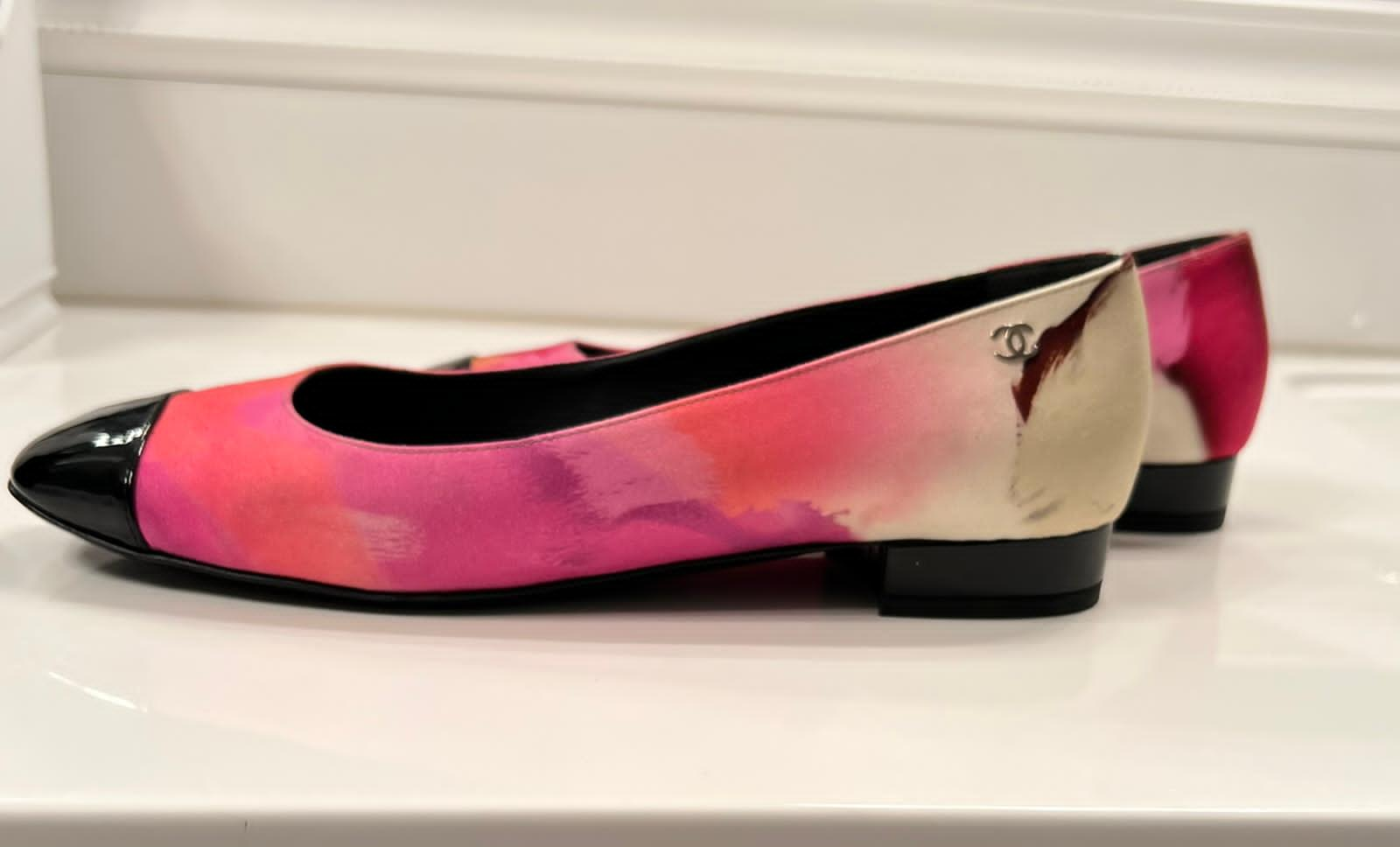 Chanel 15P 2015 Spring Water Color Flats EU 38C US 8.5 Wide