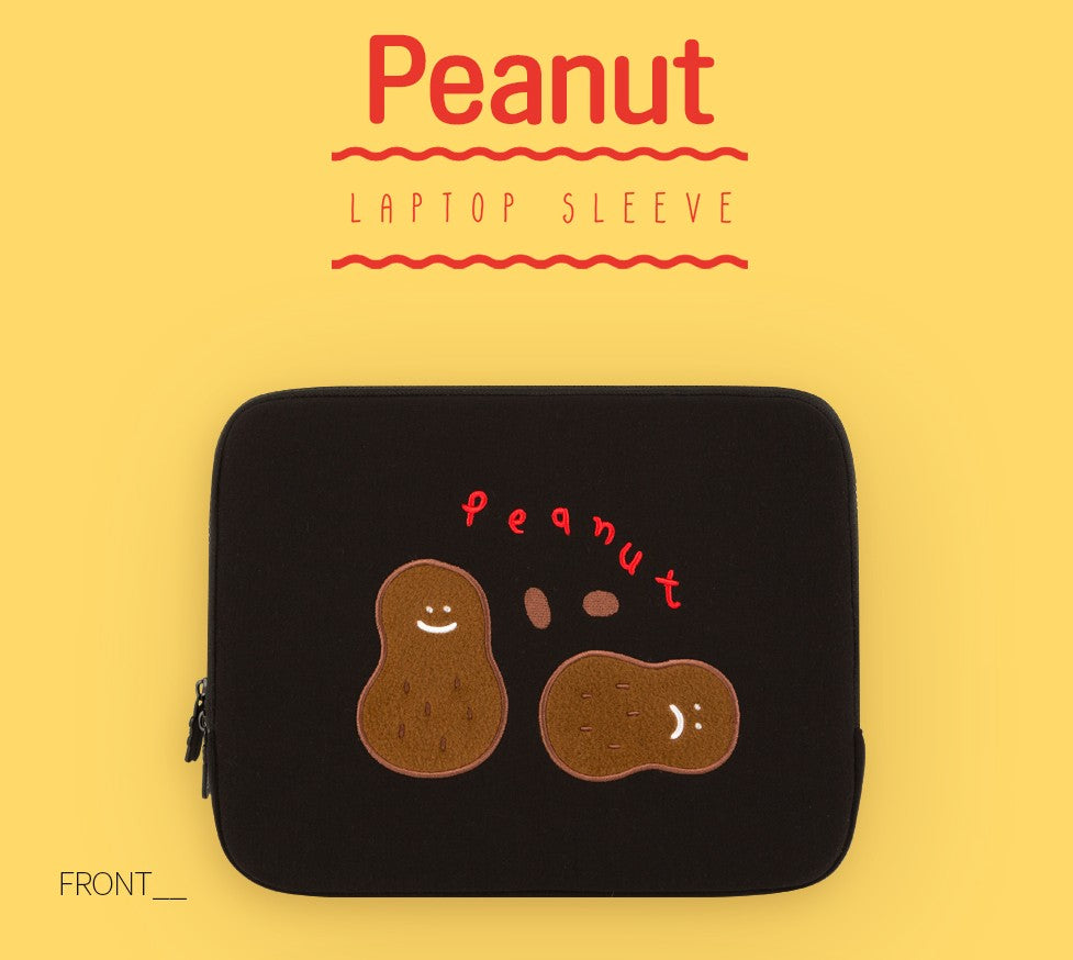 Cute Bear Peanut Puppy Laptop Sleeves iPad 13 14 15 Cases Covers Pouches