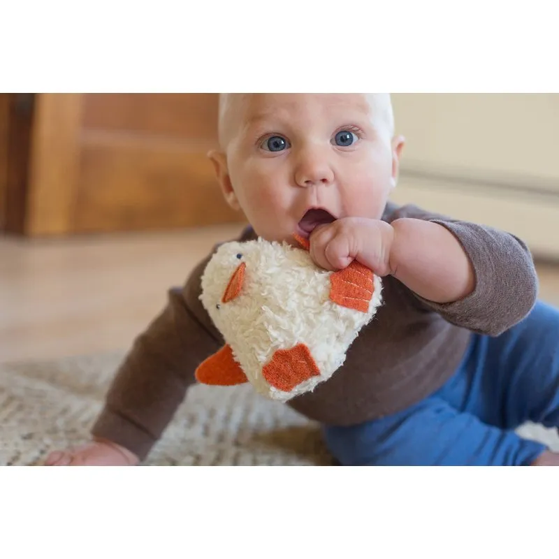 Efie Organic White Penguin Rattle