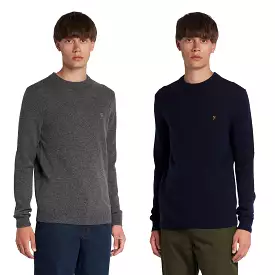 Farah Mens 'Birchall' Lambswool Crew Neck Jumper