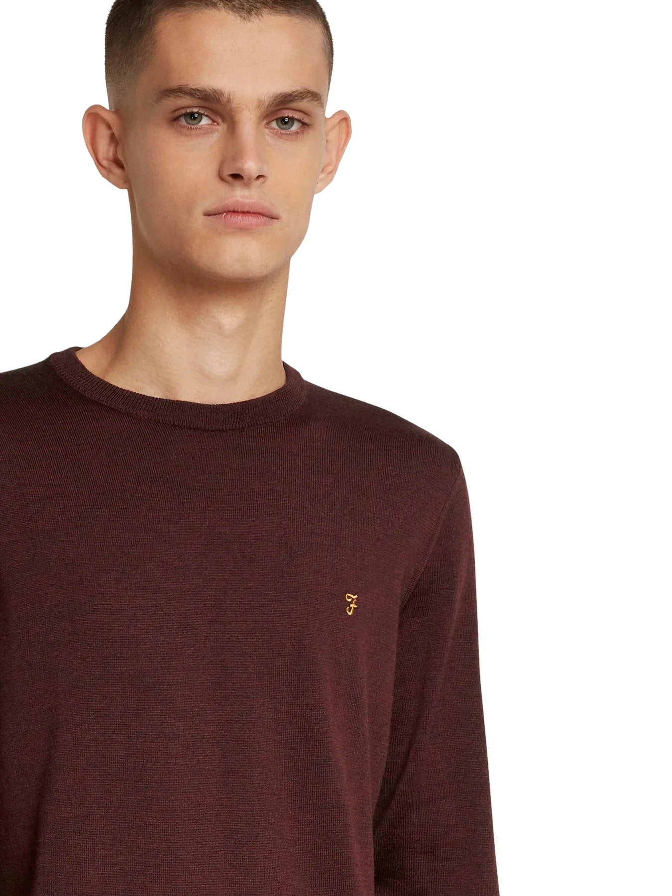 Farah Mens 'Mullen' Merino Wool Jumper - Crew Neck