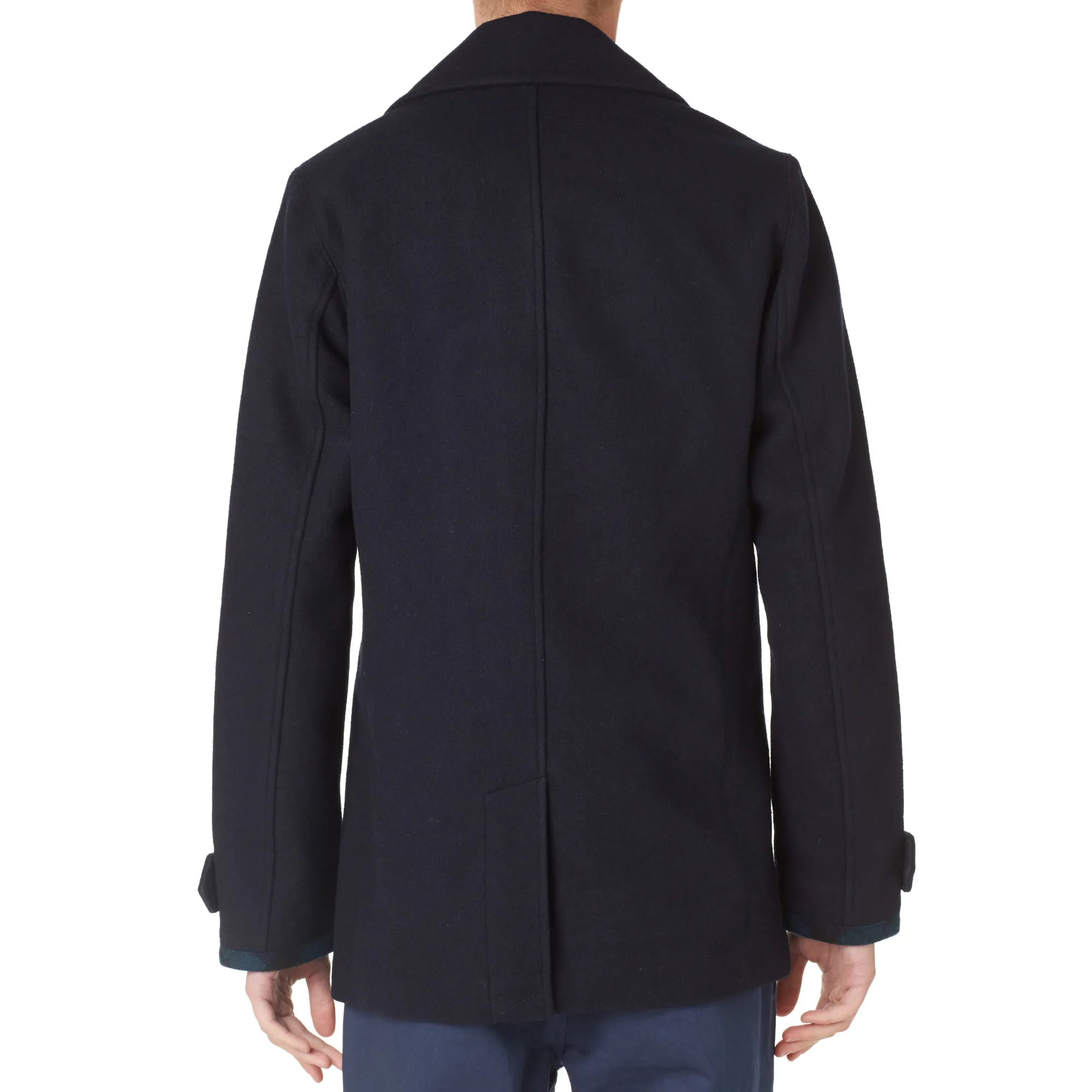 Fred Perry Classic Wool Pea CoatNavy