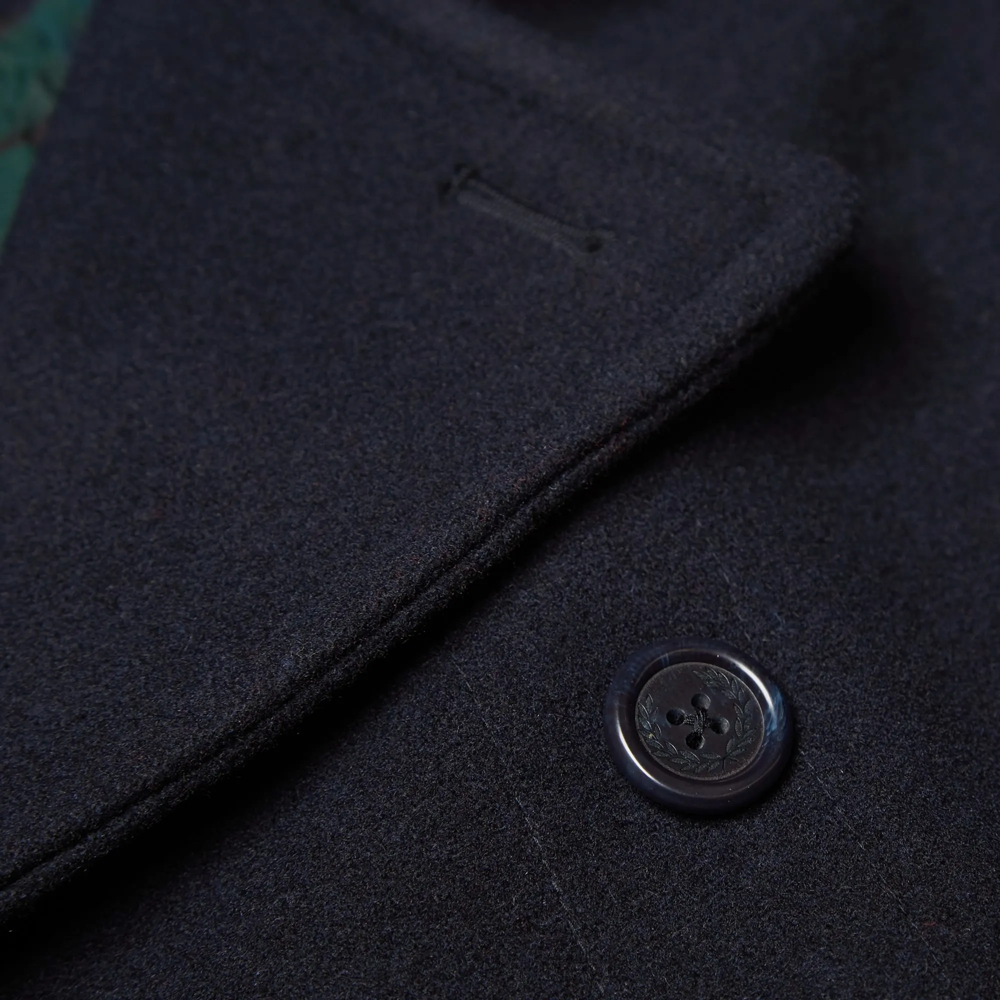 Fred Perry Classic Wool Pea CoatNavy