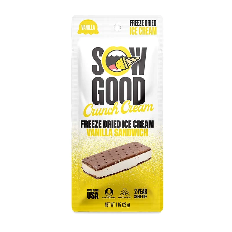 Freeze Dried Vanilla Ice Cream Sandwich