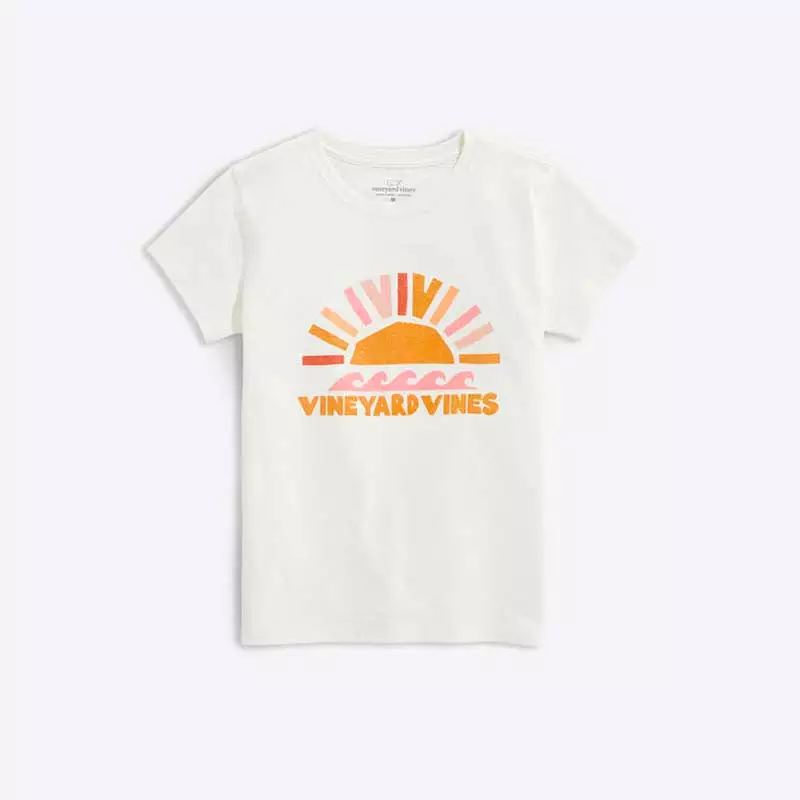 Girls Chenille Sunset Short Sleeve T-Shirt