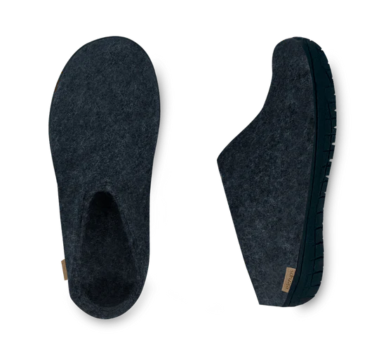 Glerups Slip on Black Rubber Sole