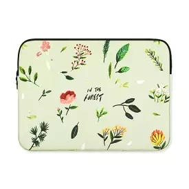 Green Forest Graphic Laptop Sleeves iPad 11 13 15inch Fitted Cases Pouches Protective Covers Purses Handbags Square Cushion Desi