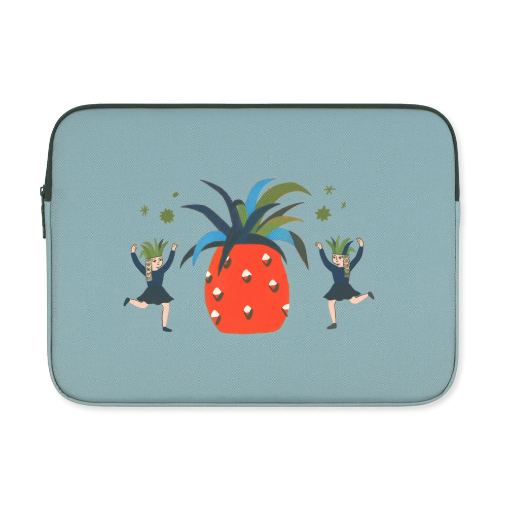 Green Pineapple Graphic Laptop Sleeves 13 15 inch Cases Protective Covers Handbags Square Pouches Designer Artist Prints Cute Li