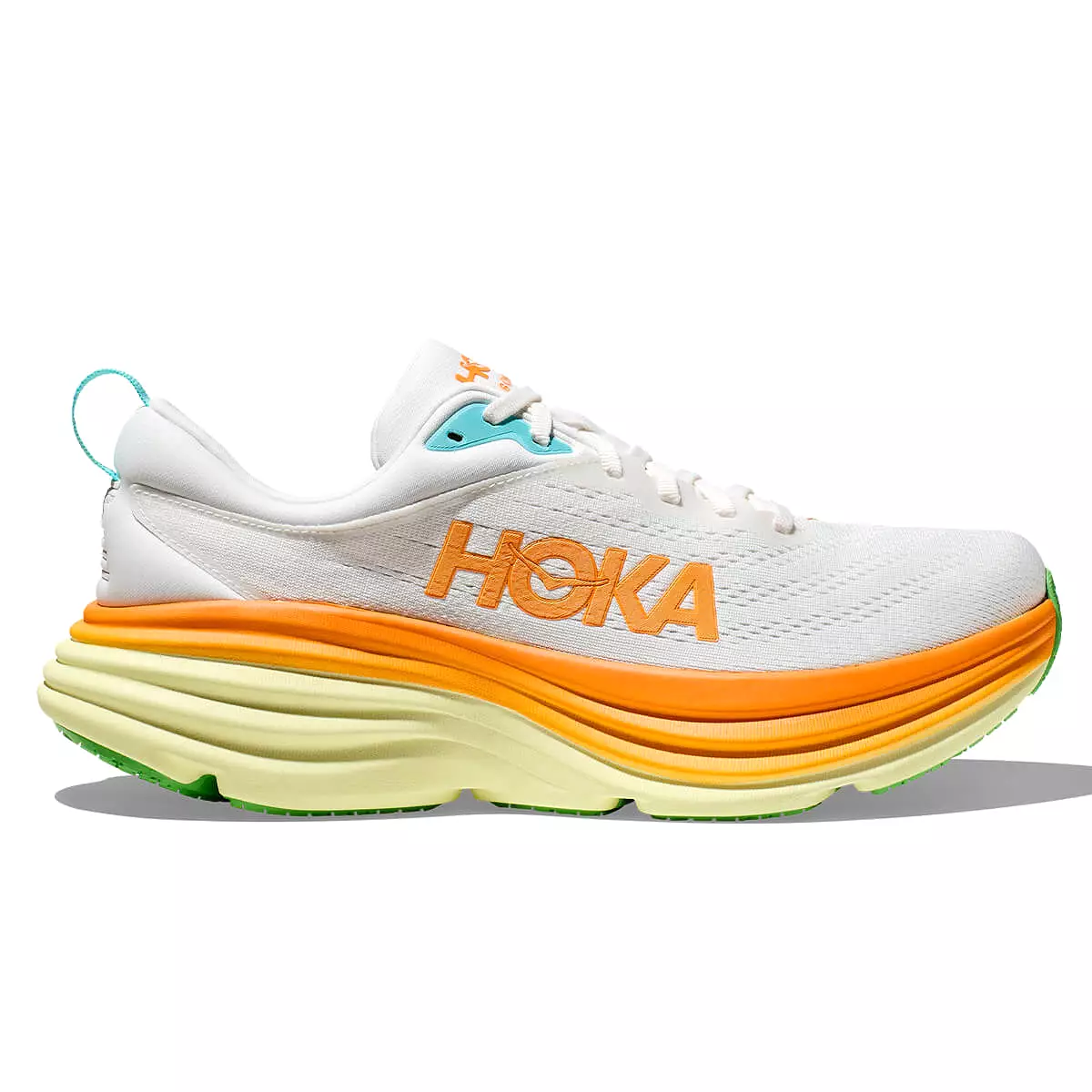 Hoka Bondi 8 Mens | Blanc De Blanc / Solar Flare