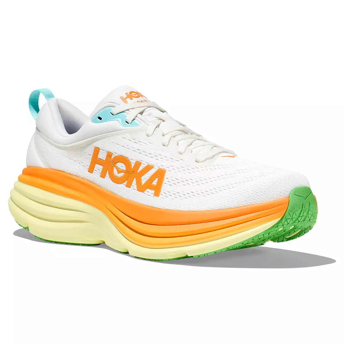 Hoka Bondi 8 Mens | Blanc De Blanc / Solar Flare