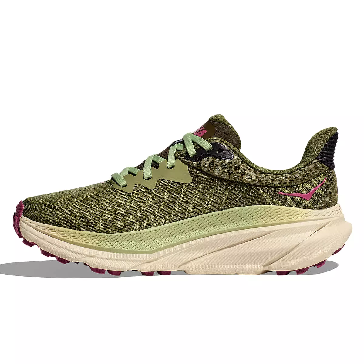 Hoka Challenger 7 Womens | Forest Floor / Beet Root