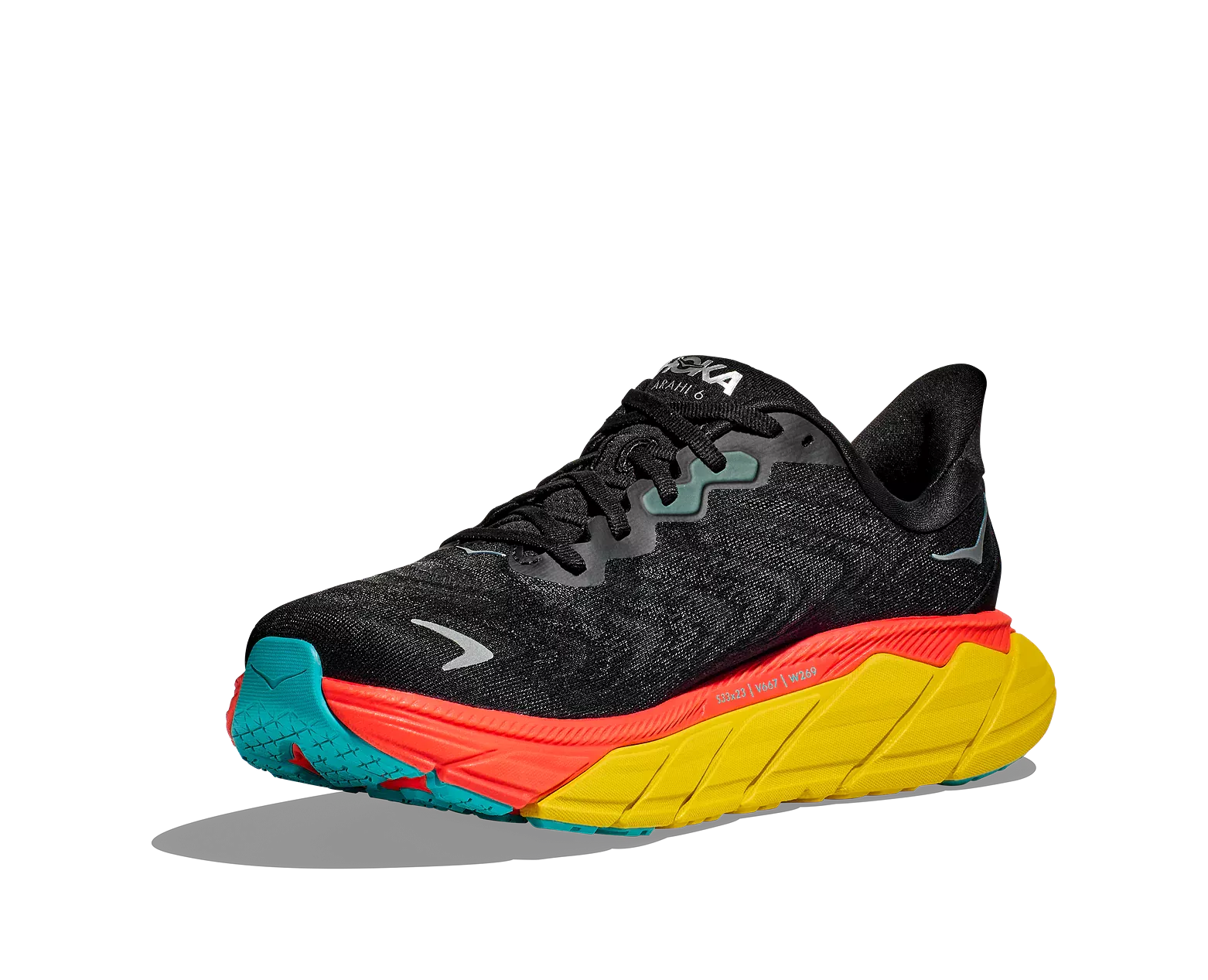 HOKA Men's Arahi 6 Black/Flame