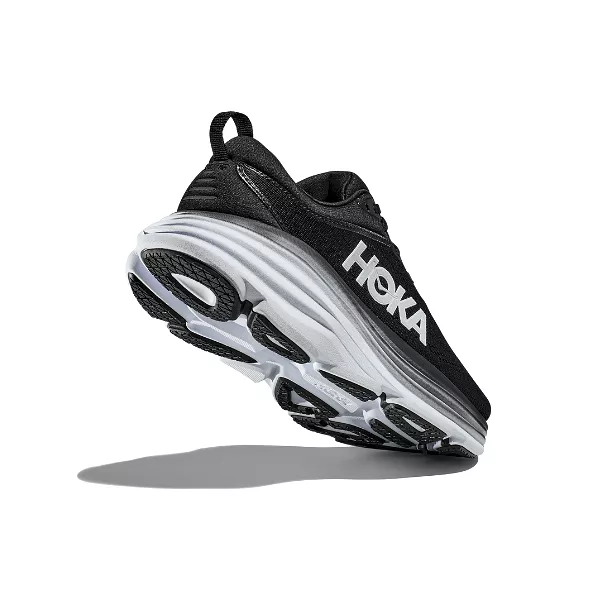 HOKA Men's Bondi 8 Wide Black/White