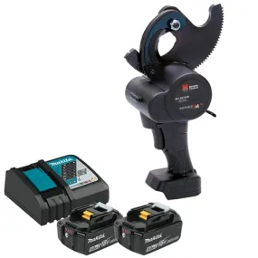 Huskie 18V(Makita) Gear Drive ACSR/AL/CU Cutting Tool Kit With 120VAC Charger REC-MK754M