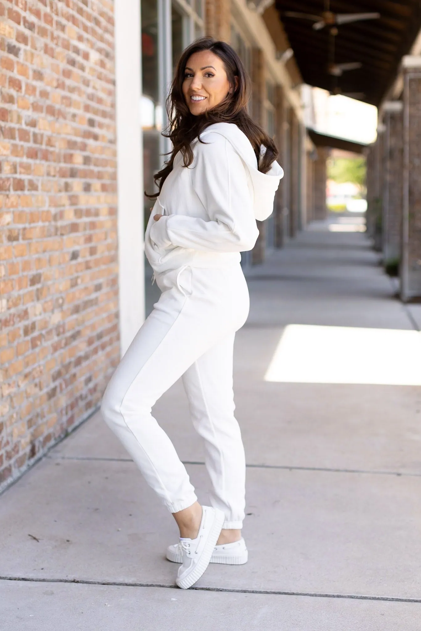 IN STOCK Cozy Joggers - White