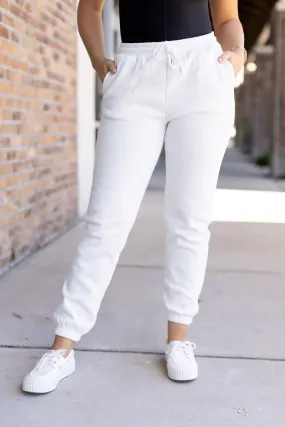 IN STOCK Cozy Joggers - White