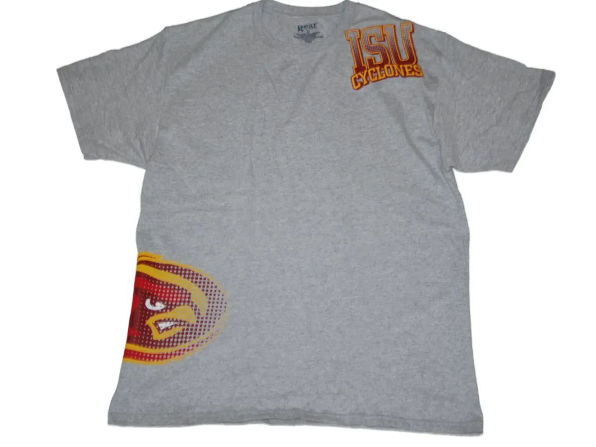 Iowa State Cyclones Gear for Sports Ash Gray Variety Logo Cotton T-Shirt (L)