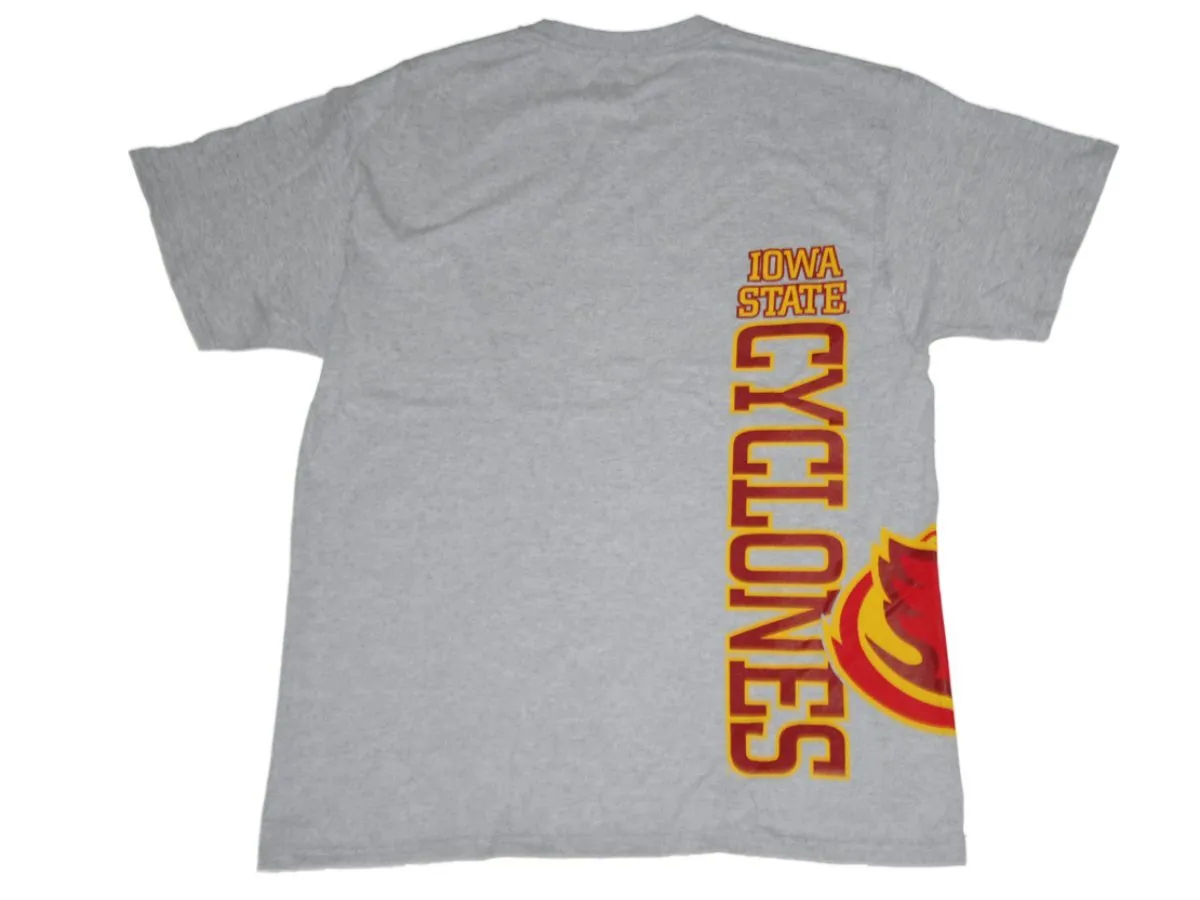 Iowa State Cyclones Gear for Sports Ash Gray Variety Logo Cotton T-Shirt (L)