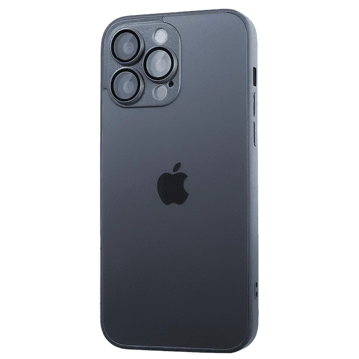 iPhone 13 Pro AG Glass Case, with Glasses on Cameras