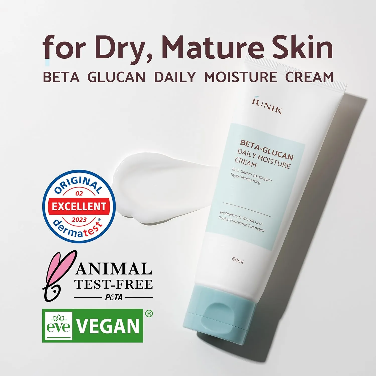 Iunik Beta Glucan Daily Moisture Cream - 60ML