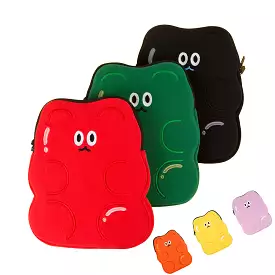 Jelly Bear Shaped iPad 11 13 15 inches Laptop Sleeves Cases Protective Covers Purses Handbags Square Cushion Pouches Designer Ar