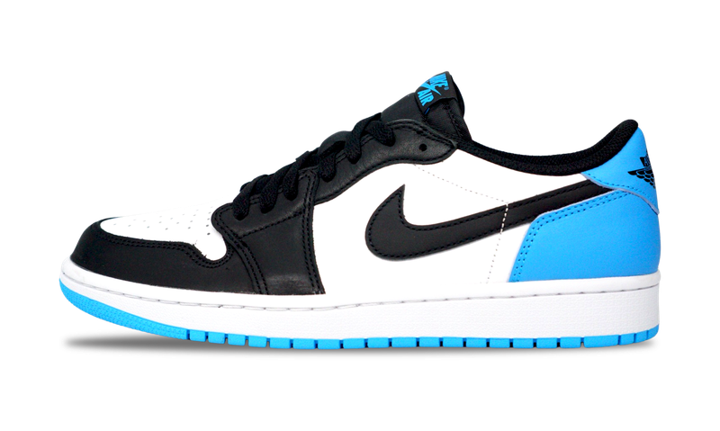 Jordan 1 Low Black Dark Powder Blue (W)