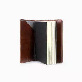 Leather A5 Notebook Cover, Coffee