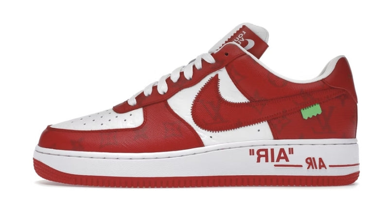 Louis Vuitton Nike Air Force 1 Low By Virgil Abloh White Red