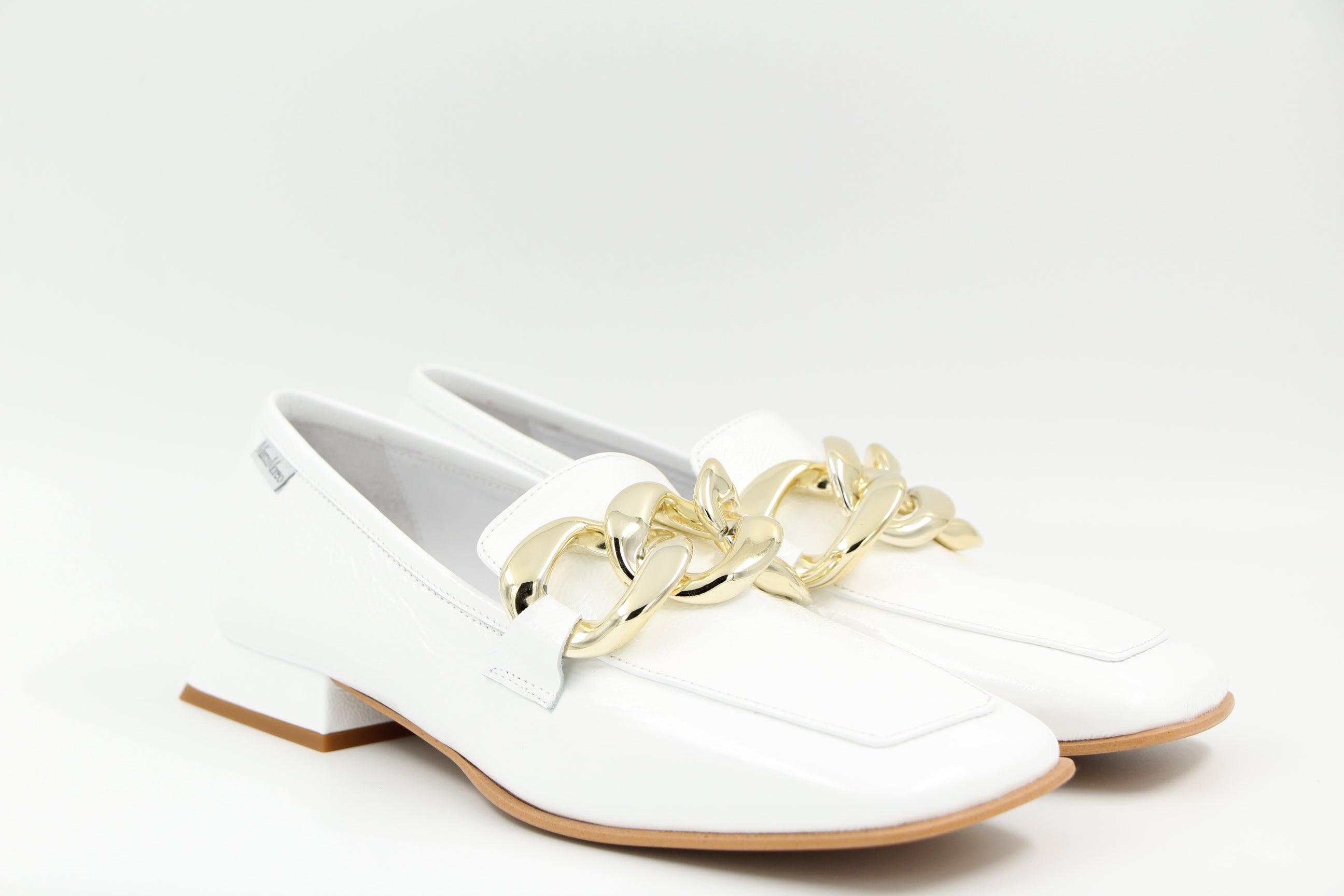 MARCO MOREO  White  Patent  Loafer B1120