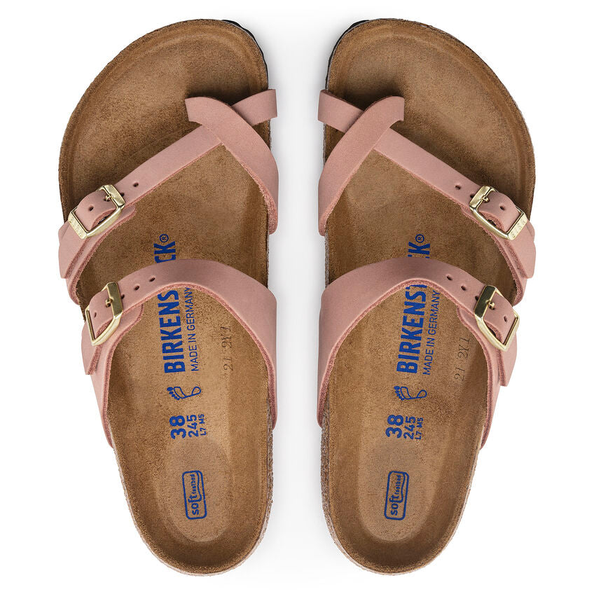 Mayari Women's Soft Footbed Leather Sandal - Old Rose