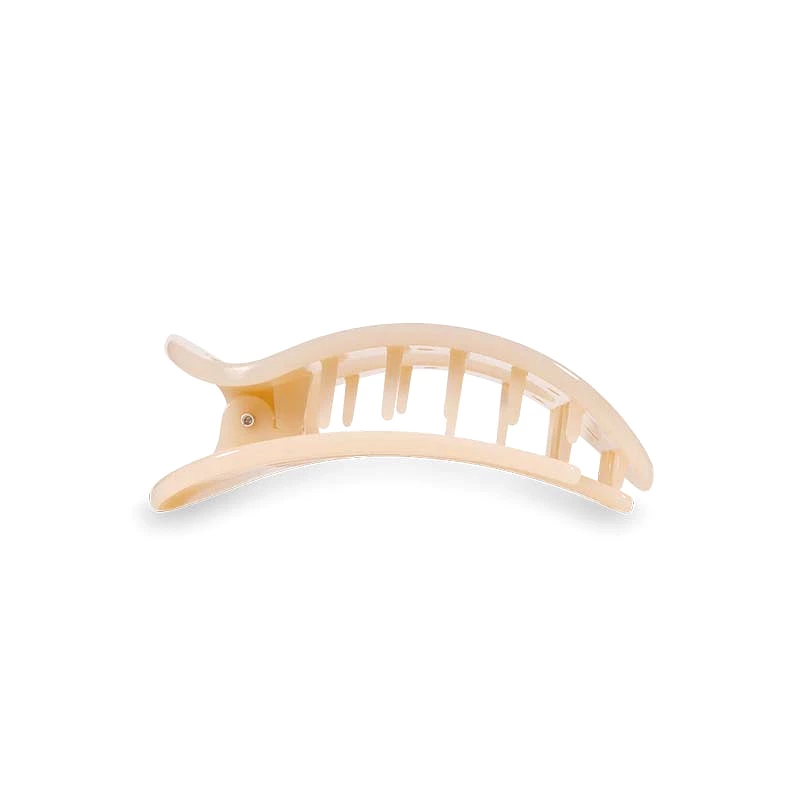 Medium Almond Beige Flat Oval Hair Clip