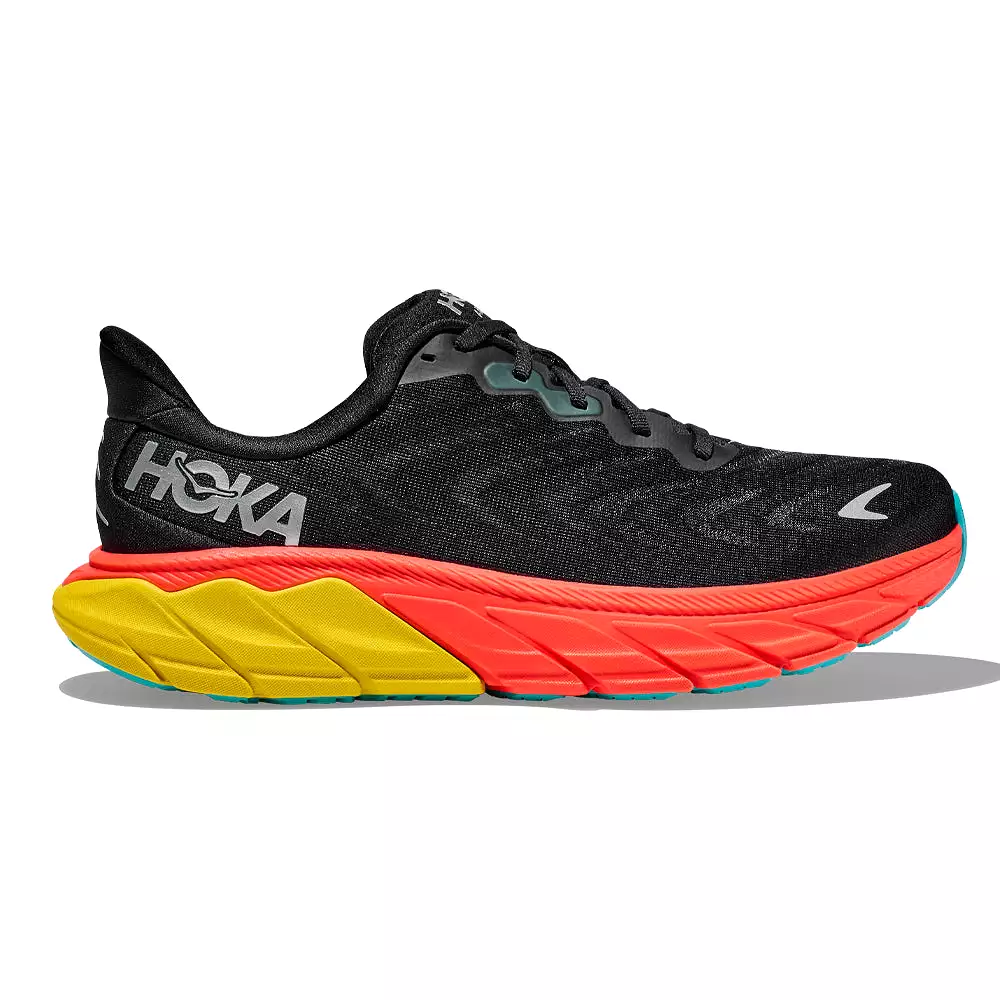 Men's Hoka One One Arahi 6, Black/Flame, 9.5 D Medium