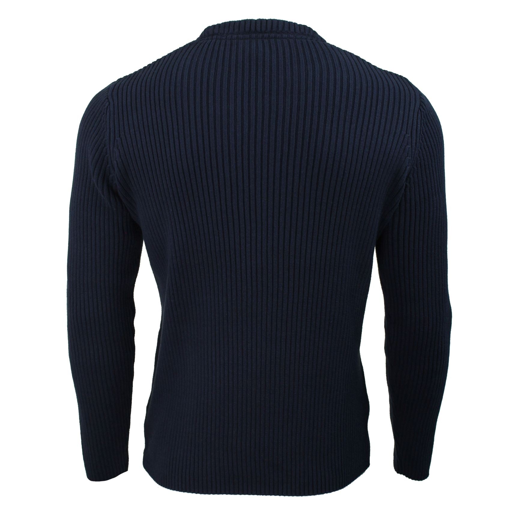 Mens Xact Ribbed Crew Neck Cotton Jumper