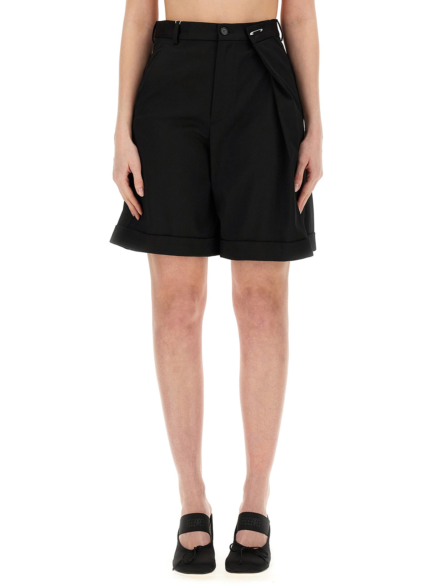 MM6 MAISON MARGIELA    WOOL BERMUDA SHORTS