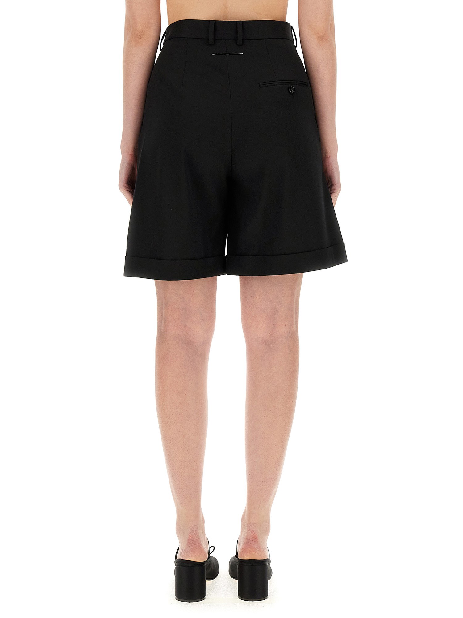 MM6 MAISON MARGIELA    WOOL BERMUDA SHORTS