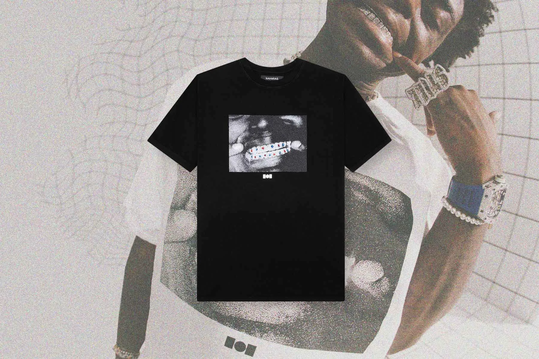 Nahmias x Kodak Black Crystal Grillz T-Shirt - Black