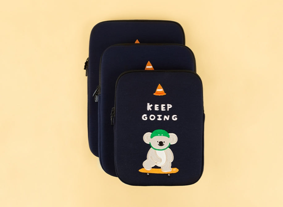 Navyblue Koala Laptop Sleeves iPad 11 13 15 inch Cases Protective Covers Purses Skins Handbags Square Cushion Carrying Pouches D