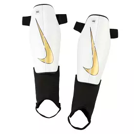 Nike Charge Shinguards (White/Black/Metallic Gold)