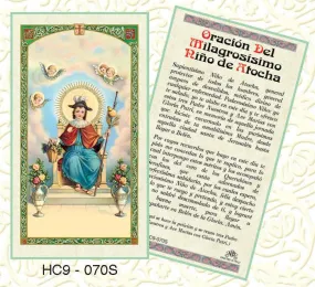 Oracion Del Milagrosisimo Nino de Atocha Prayer Card